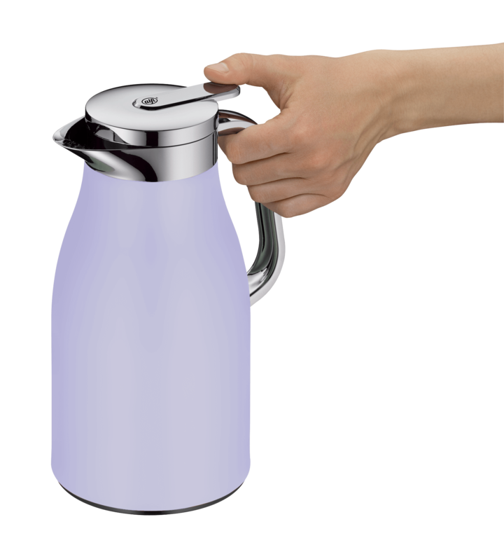 Alfi Skyline 1322.205.065 Thermos Flask with Double-Walled AlfiDur Vacuum Tempered Glass Insert Keeps Hot for 12 Hours Ideal as a Coffee Pot or Teapot 
